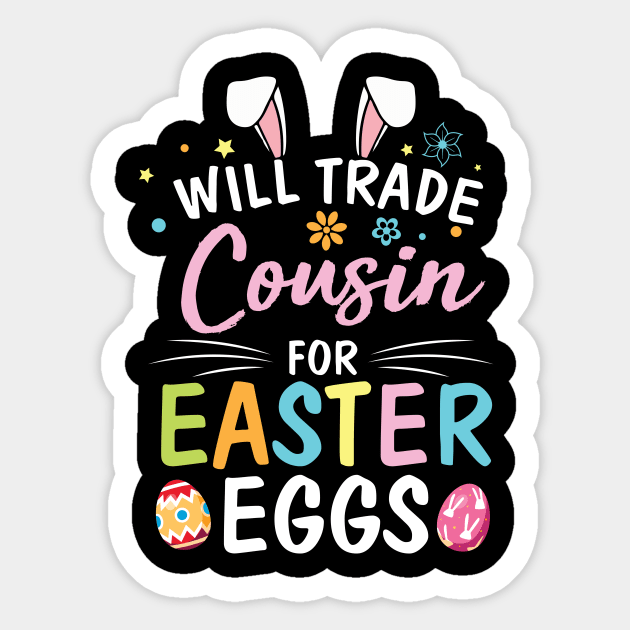 Star Flower Bunny Will Trade Cousin For Easter Eggs Happy Me Sticker by Cowan79